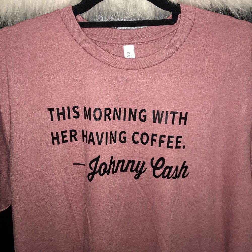 “This Morning with Her Having Coffee.”